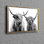 Charmante décoration murale moderne mettant en vedette une œuvre d'art de vache Highland 3D sur toile de coton, idéale pour les intérieurs de style campagnard rustique