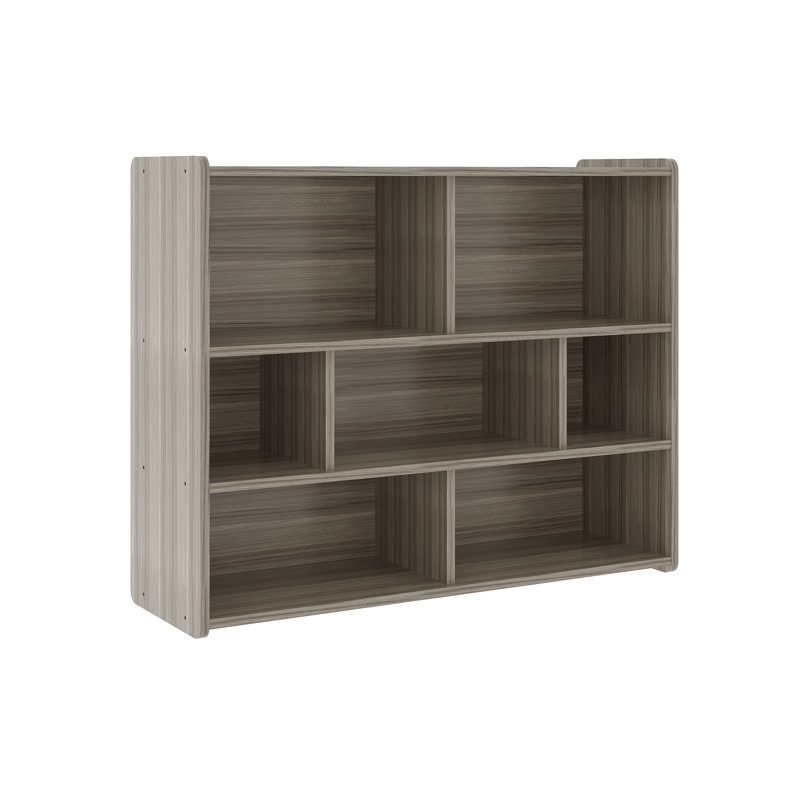 Étagère à 7 compartiments en bois manufacturé, Oui, Gris orme ombré