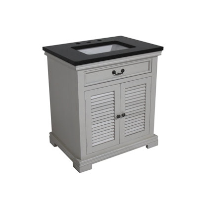 Weatherwax 30 " W Freestanding Standard Single Vanity Bathroom Vanity With Granite Top