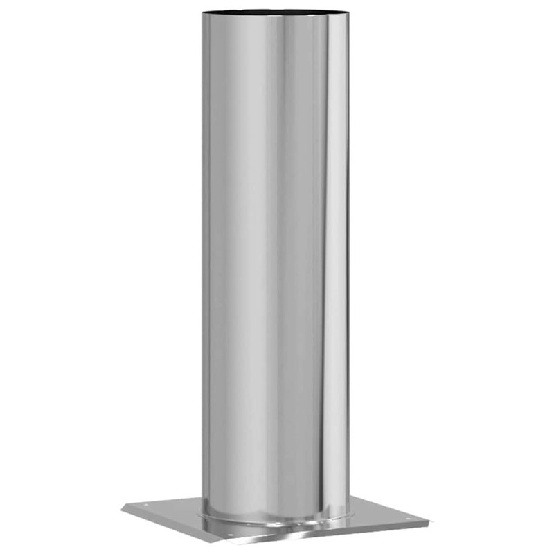 Chimney Head Extension Silver Stainless Steel, 50cm H x 26cm W x 26cm D