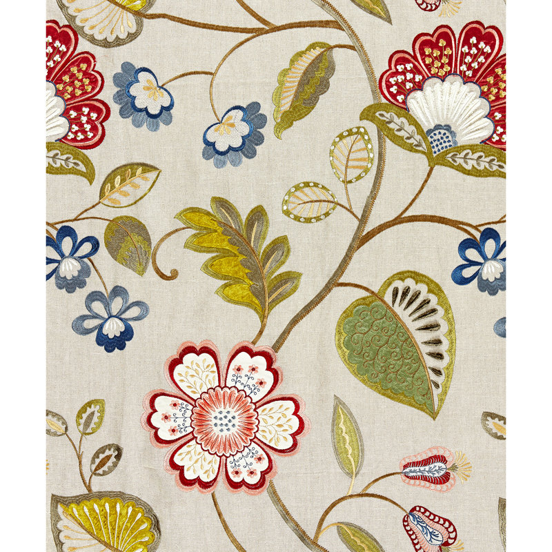 Jardin Willowood Embroidery Fabric, Bloom