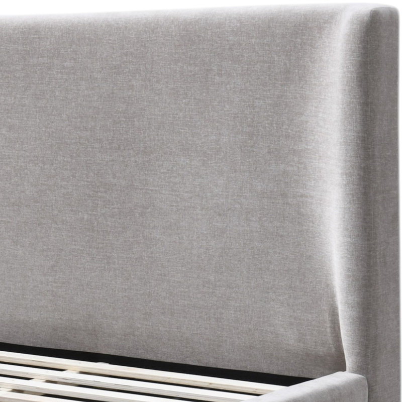 Grand lit en chenille gris Melbourne