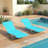 Set Of 2 5 Position Lay Flat Portable Beach Recliners With Carry Strap And Sturdy Metal Frame For Beach Poolside Camping Use-1843339414