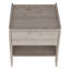 Table de chevet, tablette ouverte, un tiroir, finition gris clair