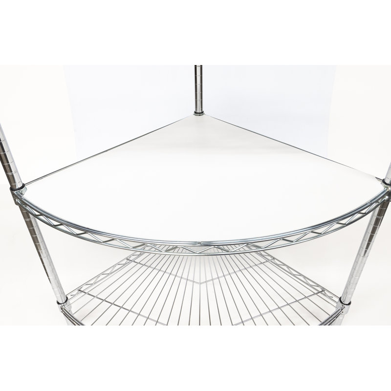 Radius PVC Shelf Liner, 0.13" H x 18" W x 18" D, White