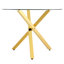 Ensemble de table et de chaises. Table ronde en verre moderne: 39 po de diamètre