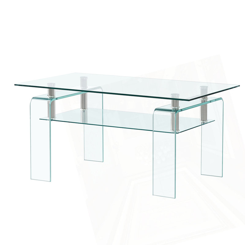Table basse en verre, Transparent