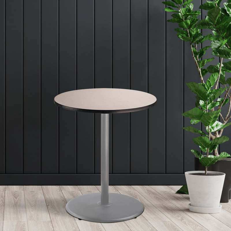 Table de salle de pause 36 po, H 42 po x L 36 po x l 36 po, gris, gris