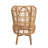 Modern Bohemian Natural Rattan Tall Lounge Chair