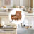 Amiriya Modern Faux Leather Armchair with Solid Wood Legs-1245265161