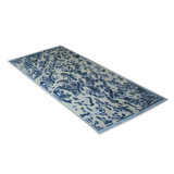 Wool Area Rug in Cream/Blue