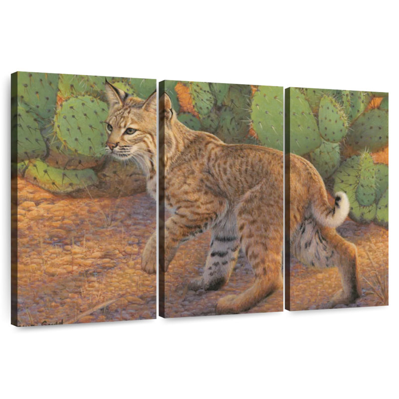 Brampt Curious Bobcat, 28" H x 45" W