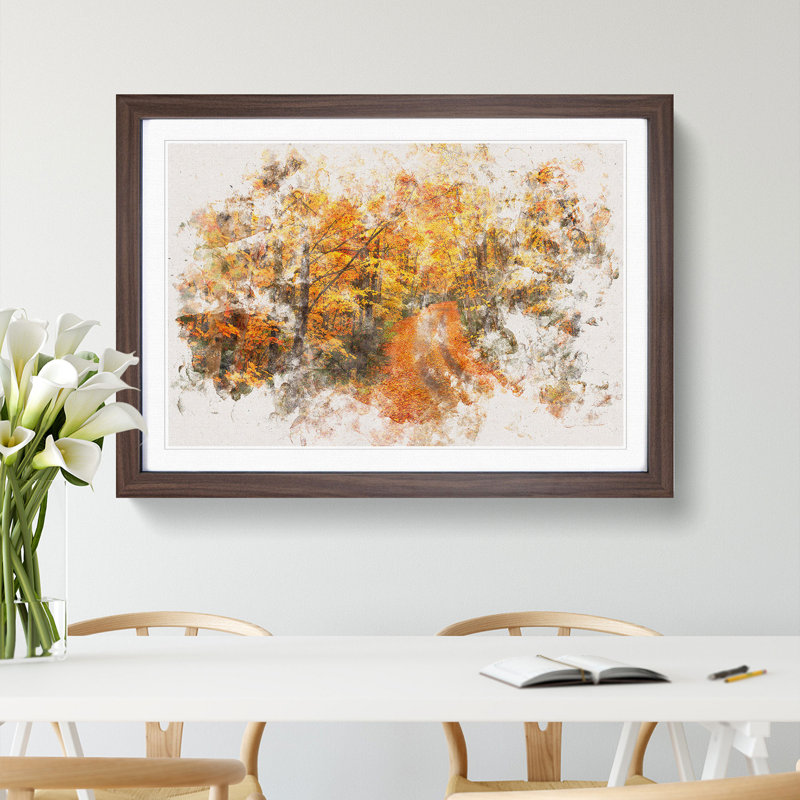 Heading into the Forest - Picture Frame Painting Print, 62cm H x 87cm W x 2cm D, Walnut Framed
