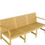 Mobilier intérieur / extérieur 5 pièces 3 places, 2 chaises, 2 tables basses, jaune, structure rouille, Pp toutes saisons, assemblage de 30 minutes, gigogne peu encombrante, patio confortable avec chaises et jaune