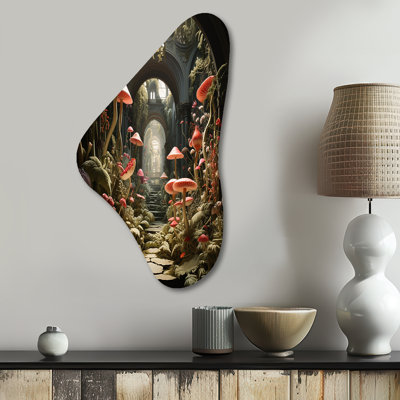 Hoboken - Mushroom Boomerang Shape Asymmetric Metal Wall Art