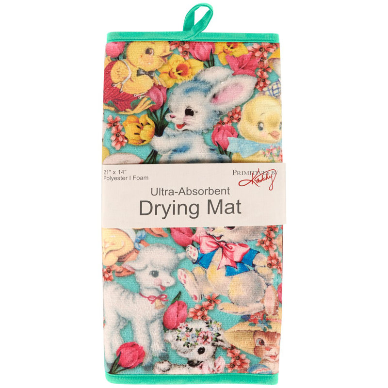 Vintage Easter Drying Mat (21" X 14")