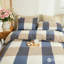 Ensemble de housse de couette en vichy XINMIANFANG, 100% coton délavé, lin texturé, literie écossaise bleu clair, fermeture à glissière, 2 taies décoratives-129482860-124551748