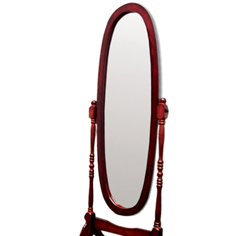 Miroir de plancher de 57,83 po en cerisier