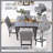 5-Piece Counter Square Height Dining Table Set