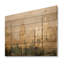 Minimalisme beige et forêt dorée I - forêt, art mural sur bois de pin naturel-101409463
