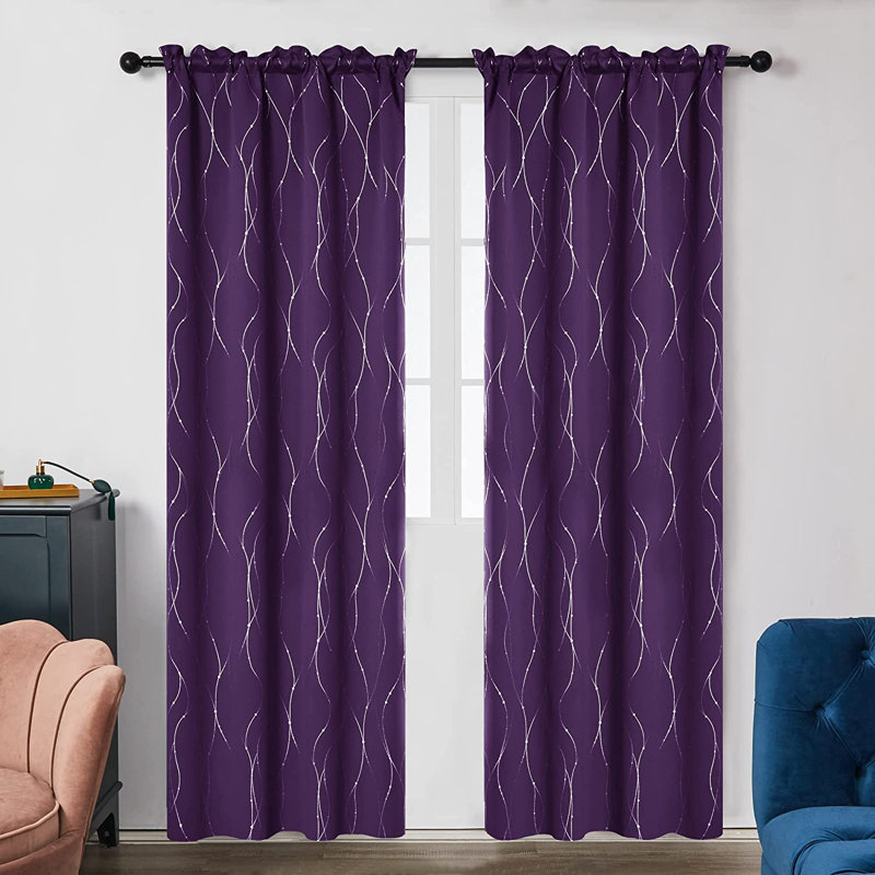 Flurin Room Darkening Curtain Pair, Beige, 52" W x 95" L