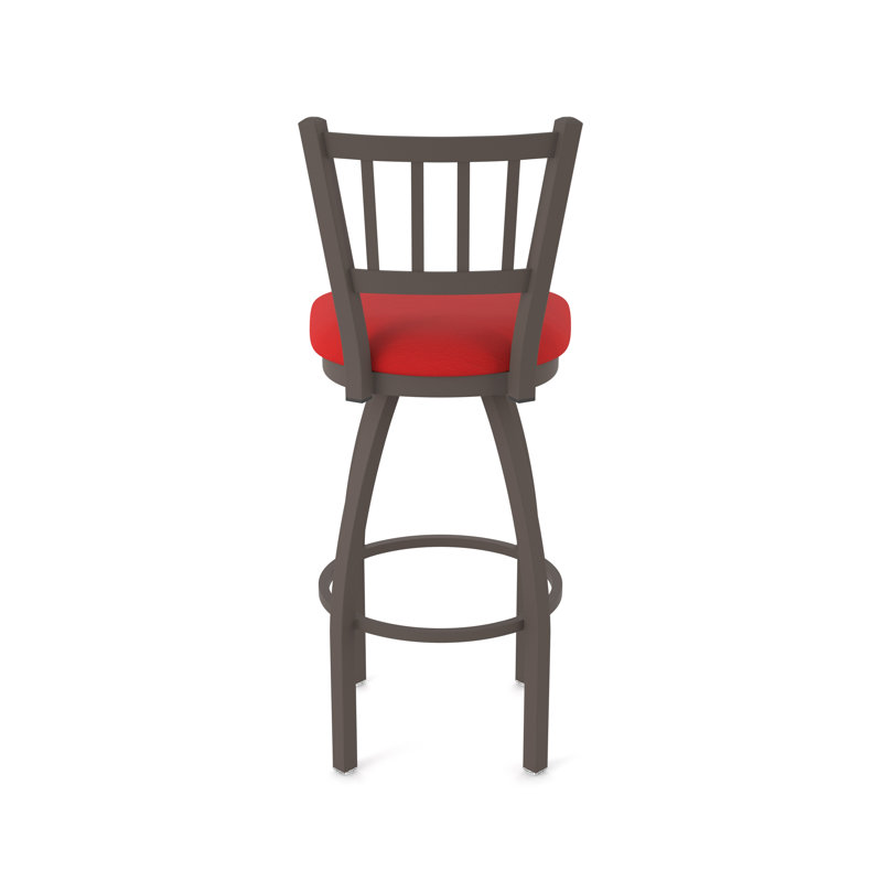 Tabouret pivotant XL 810 Contessa, Bronze, Vinyle - rouge Canter, Très haut (assise de 36 po de hauteur)