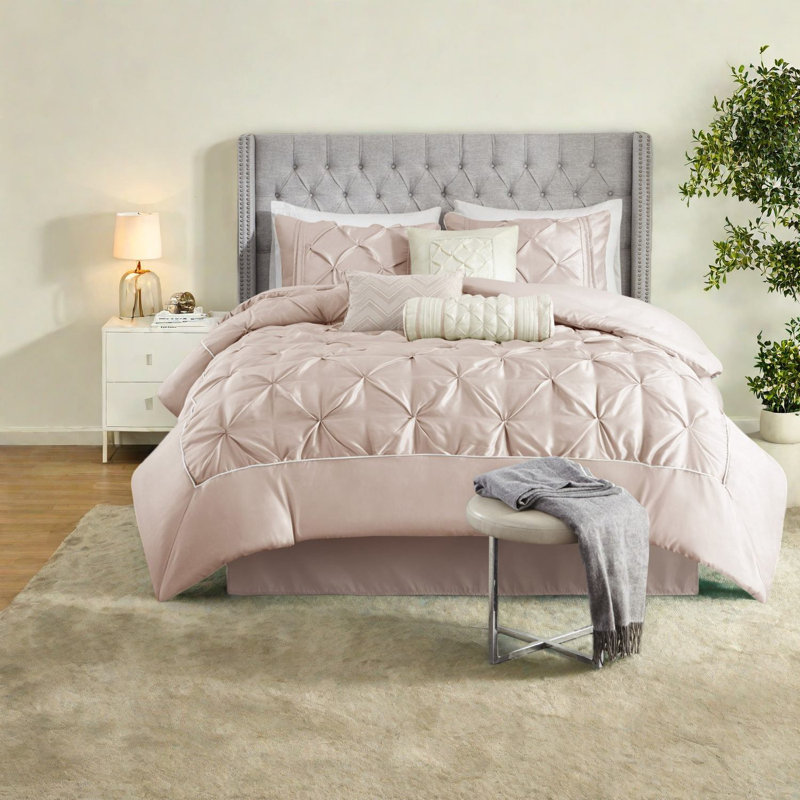 De literie pour lit double, style moderne capitonné en polyester pour la maison