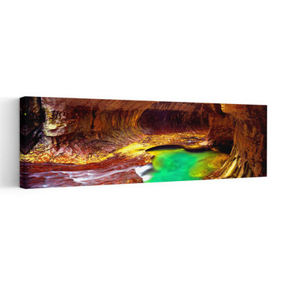 «Rock Formations In A Rain Canyon», métro, parc national de Zion, Utah, États-Unis, art mural contemporain