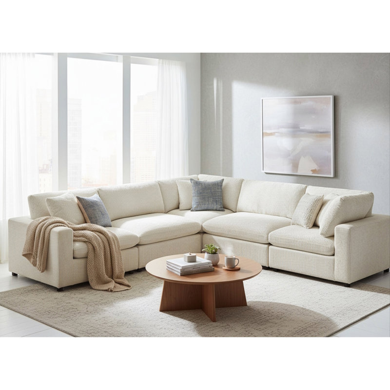 Canapé modulaire 5 pièces Chelsea, Beige