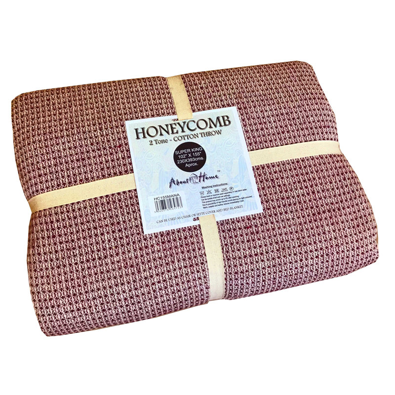 Hand Woven Throw Blanket, Red