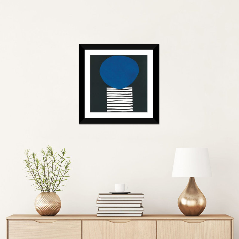 «memphis, Papier d'art encadré noir, H 16 po x l 16 po x P 1 po