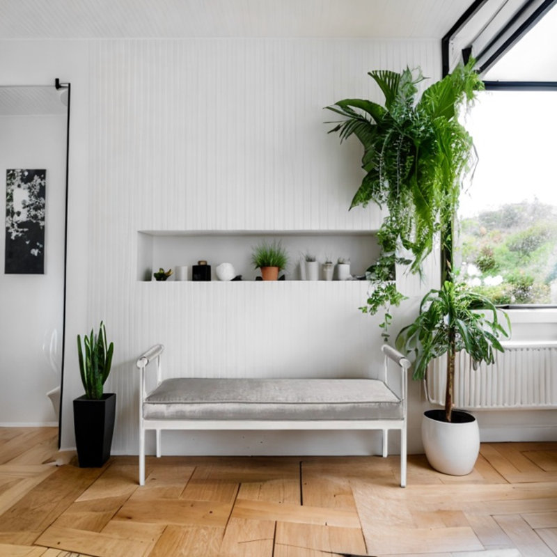 Banc en velours Reslier