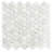 Eterna Hex 1" x 1" Gray Honeycomb Glass Mosaic Floor and Wall Tile-108486543