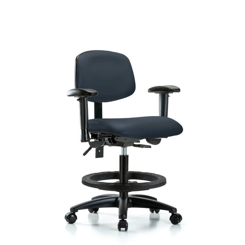Chaise de dessin Baca, Roulettes, Bleu impérial, Inclus