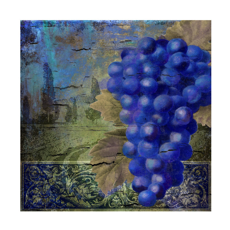 Sasha Vino Blu One Canvas Art, 14" H x 14" W