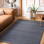 Tapis gris foncé en laine touffeté à la main Almus-341968745