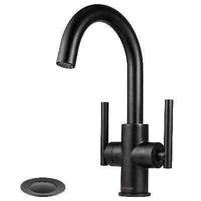 2-handle Bathroom Faucet with Drain Assembly