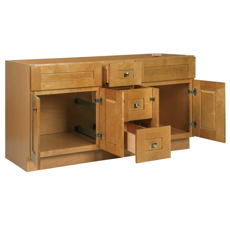 Modern Birch 60-Inch Freestanding Bathroom Vanity Cabinet
