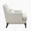 Fauteuil crème en polyester à 4 pieds avec coussin