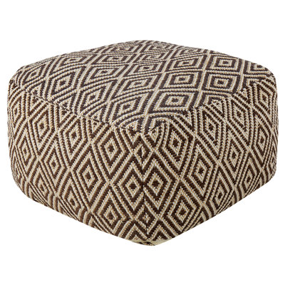 Russellville 60cm Wide Square Geometric Pouffe Ottoman
