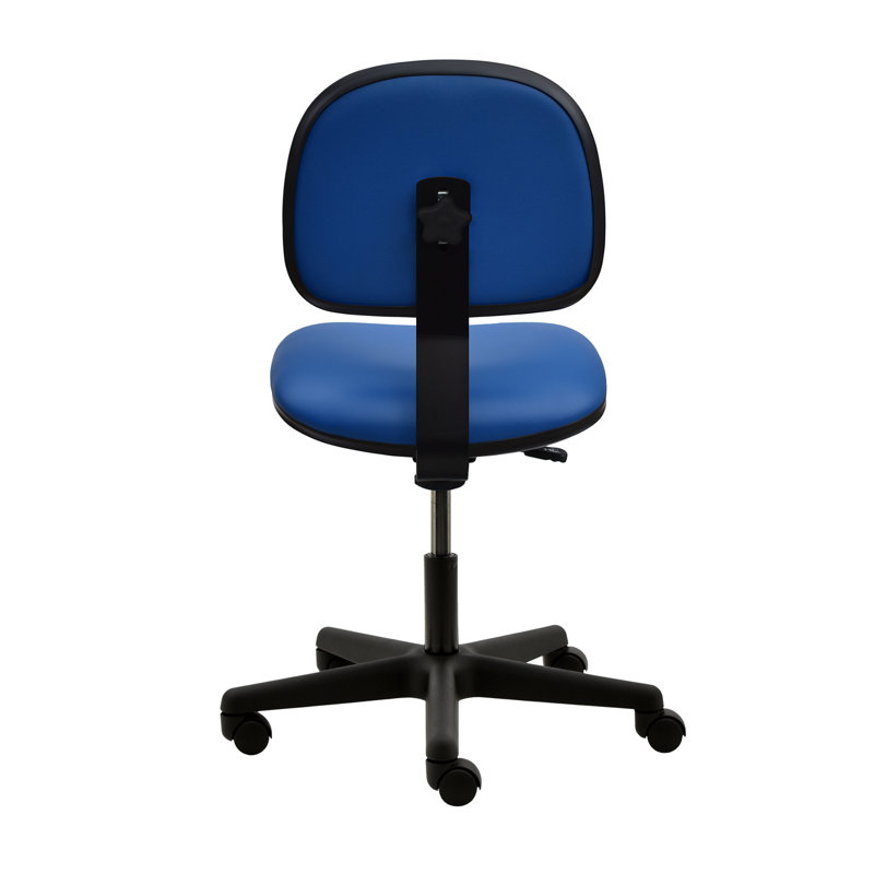 Alvild Vinyl Drafting Chair, Blue