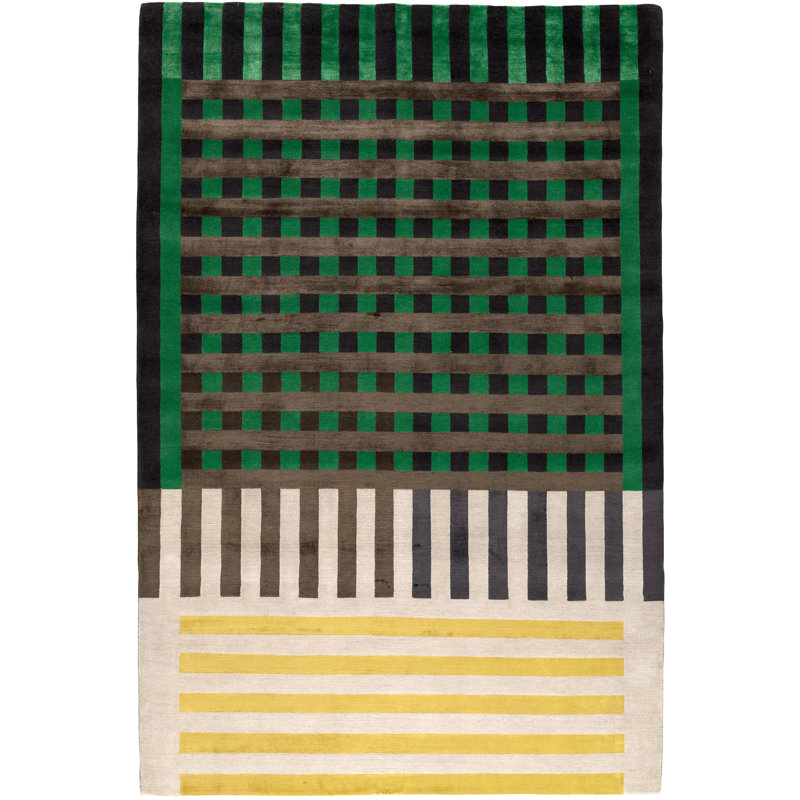 Christopher Kane Grid Construct Area Rug, Rectangle 8' x 10'