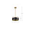 Luminaire suspendu tambour 3 lumières Marguriete-88590706