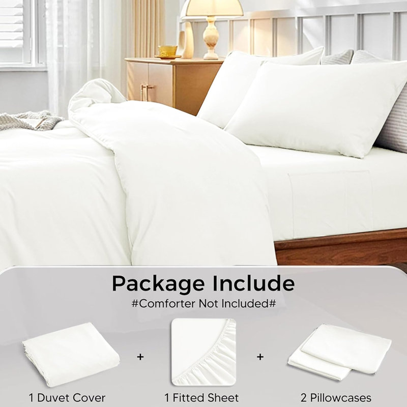 Microfiber Solid Colour Duvet Cover Set