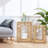 Set of 2 PE Rattan Outdoor Side Table with Storage