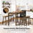 4-Person Counter Height Table Set, Space-Saving Solid Wood Kitchen Dining Set, Counter Height Dining Table Set for Small Space-116489186
