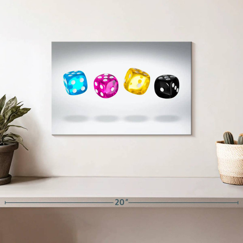 Floating Dice, 8" H x 12" W