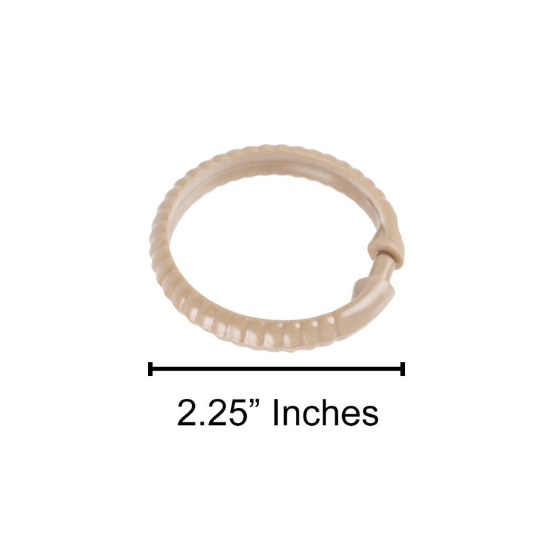 Crochet en plastique pour rideau de douche, Beige