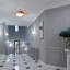 Coing intérieur à DEL intégré chromé 24 po Ventilateur de plafond réversible
