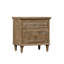 Table de chevet 2 tiroirs avec USB en brun Rahul